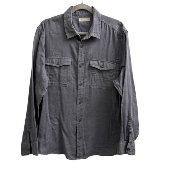 Everlane Men’s Dark Gray Button Up Long Sleeve Shirt - Picture 1 of 5